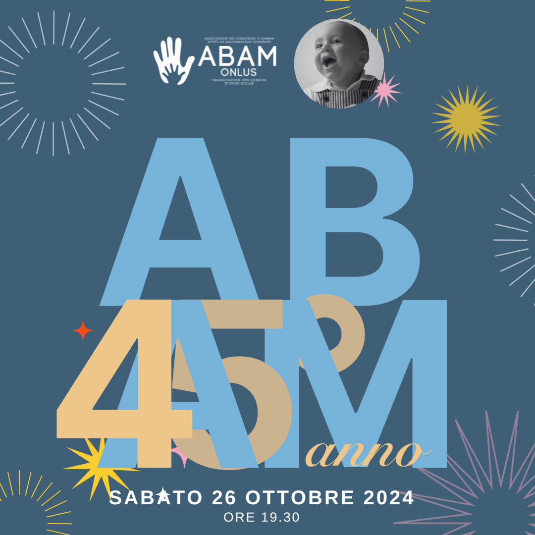 45° Appuntamento di beneficenza per ABAM, Sabato 26 ottobre 2024